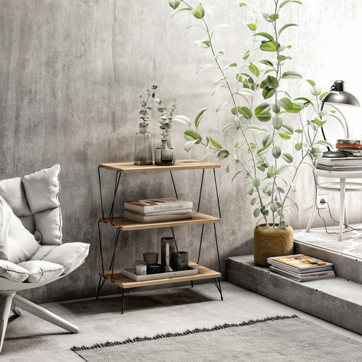 Masuta de cafea, MC-48609, Maro, 48x75x31 cm