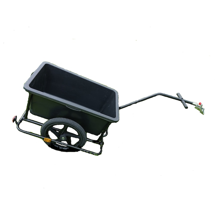 Carucior de curte, remorca de bicicleta 2 in 1, Negru