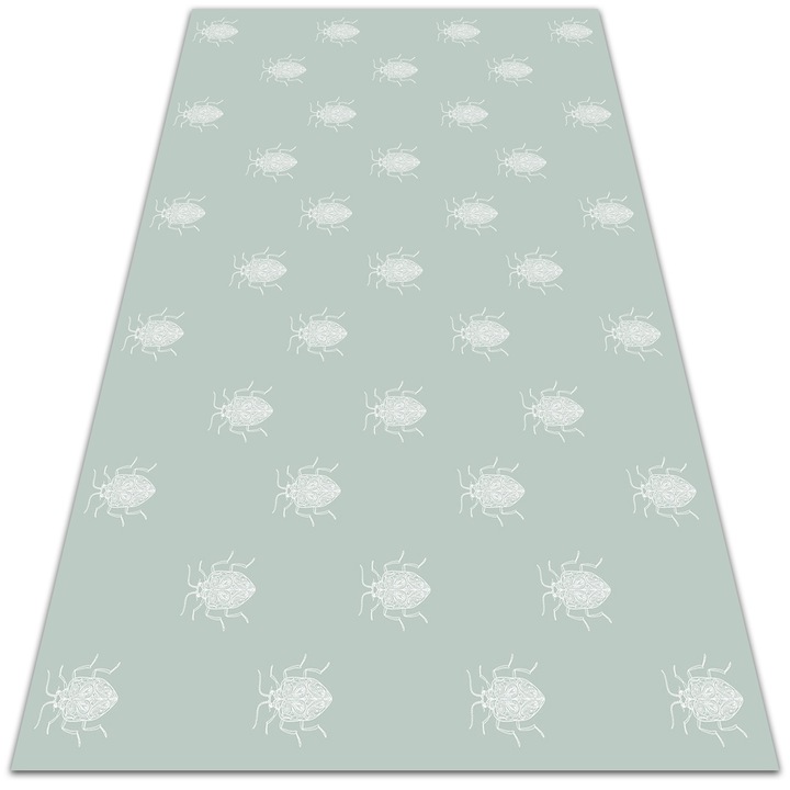 Covor de vinil, PVC, Viermi, Verde, 120 cm x 180 cm, 010260360160000020426