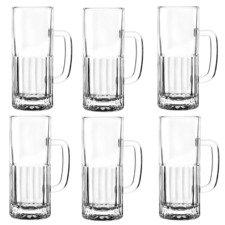 Set 6 halbe bere Raki, 613ml, D7, 7xh22, 5cm, sticla