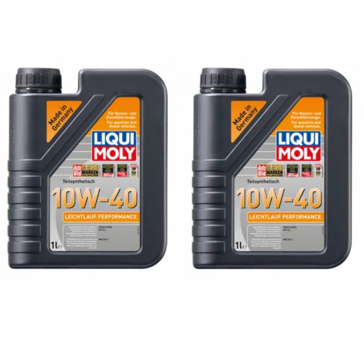 Pachet 2 litri Ulei Motor Semisintetic Liqui Moly Leichtlauf Performance 10W-40