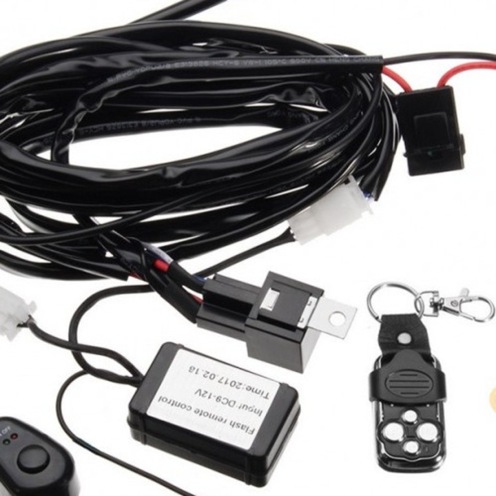 Cablaj wireless cu telecomanda pentru 1 proiector led/led bar pana la 288W Xenon Bright®