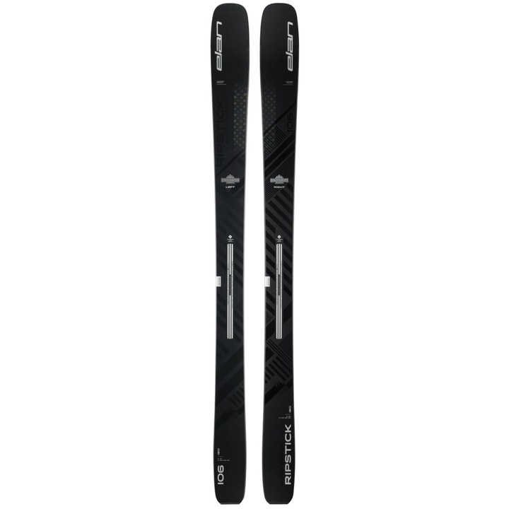 Schiuri Elan Ripstick 106 Black Edition, unisex, 172 cm, negru