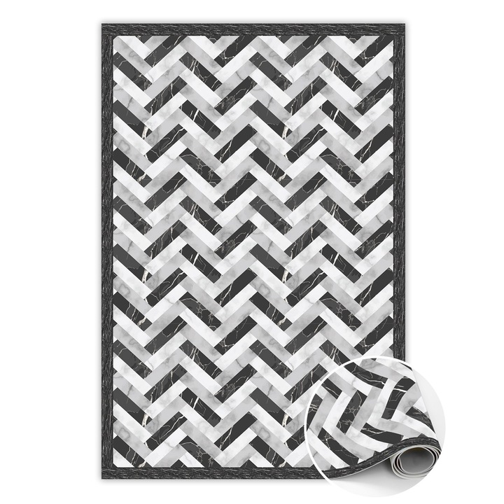 Covor de vinil, PVC, Mozaic de marmura, Roz, 120 cm x 180 cm, 010260360160000019962