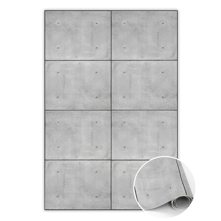 Covor de vinil, PVC, Stilul retro indian, Gri, 150 cm x 225 cm, 010260360300000020198