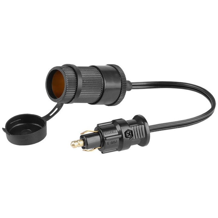 Адаптер със стандартен кабел за букса за запалка 12/24V DC, 15А