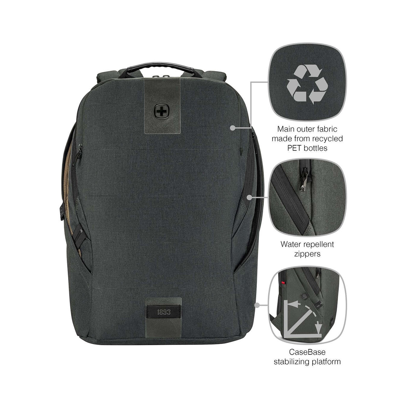 Rucsac pentru Laptop 16 " Wenger MX ECO Light-carbune