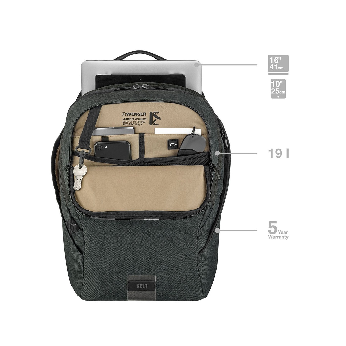 Rucsac pentru Laptop 16 " Wenger MX ECO Light-carbune