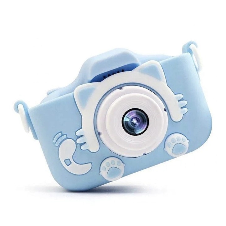 Camera foto copii, 32GB SD card 1080P HD, 23 milioane pixeli, 2.0 inch, 600 mAh, WaltStore®, 3 ani+, Albastru