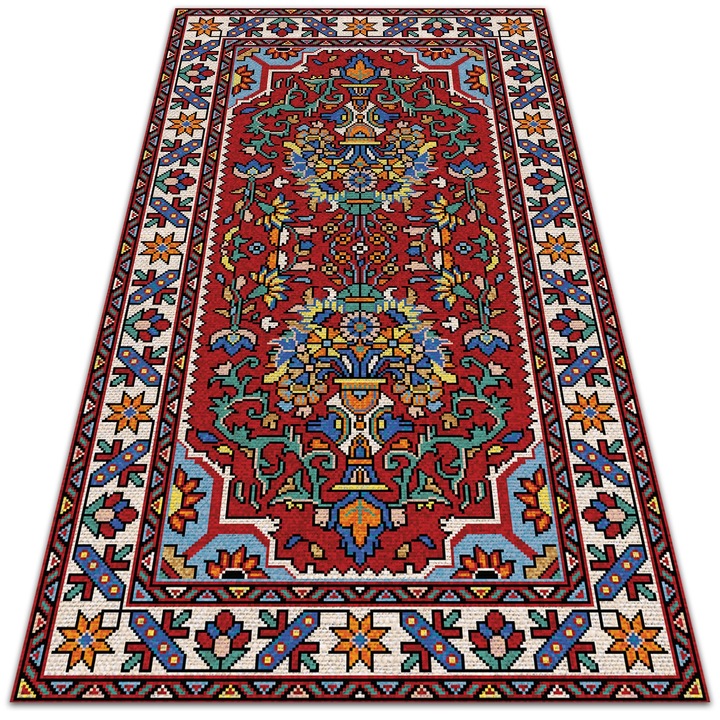 Covor de vinil, PVC, Stil persan vechi, Roz, 120 cm x 180 cm, 010260360160000020078