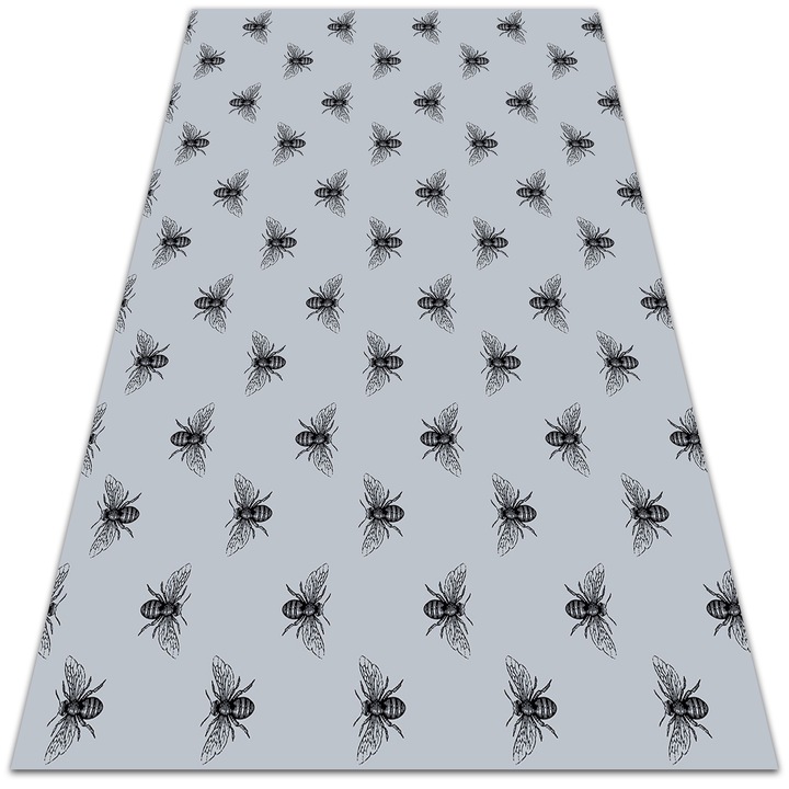 Covor de vinil, PVC, Viermi, Gri, 80 cm x 120 cm, 010260360650000020437