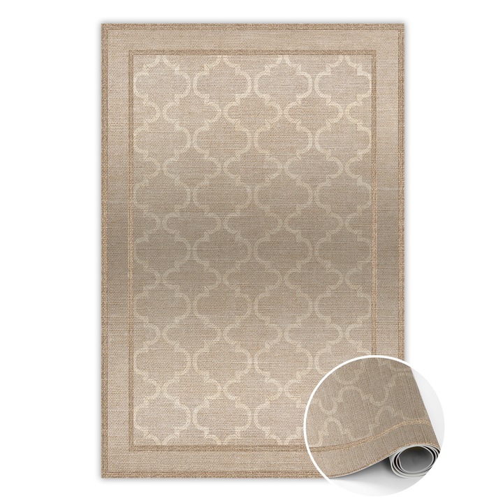 Covor de vinil, PVC, Model talavera, Gri, 60 cm x 90 cm, 010260360570000020041
