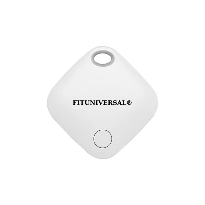 FITUNVIERSAL® GPS nyomkövető elvesztést gátló eszköz, globális lefedettség, valós idejű nyomkövetés, háziállatok számára, autó, csak a Find My Apple funkcióval kompatibilis kulcsok, fehér
