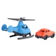 Set elicopter si masinuta, albastru/portocaliu, LC