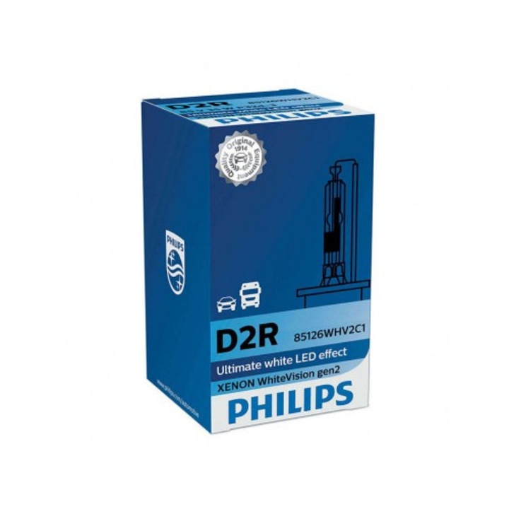 Bec Xenon auto Philips D2R WhiteVision gen2, 85 V, 35 W85 V, 35 W