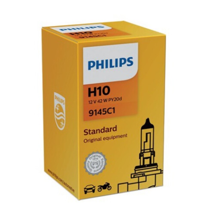Autó izzó PHILIPS H10 45W 12V VISION