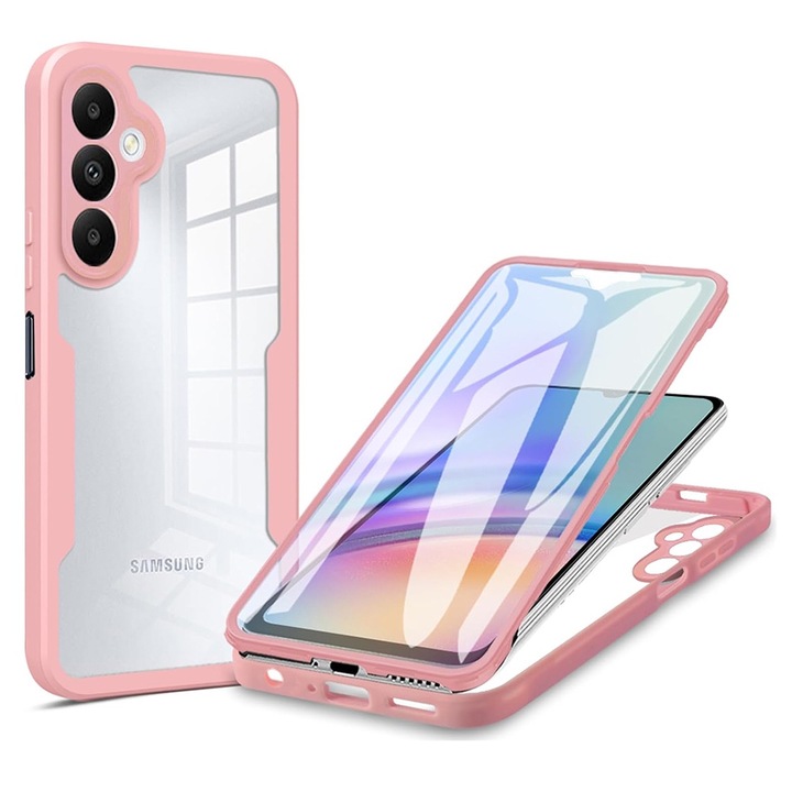 Калъф за Samsung Galaxy A05s + Folie Techsuit ColorVerse 360 Series Pink
