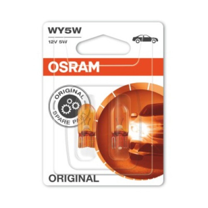 2 db izzós készlet, 12V WY5W eredeti buborékfólia Osram Xenon Bright