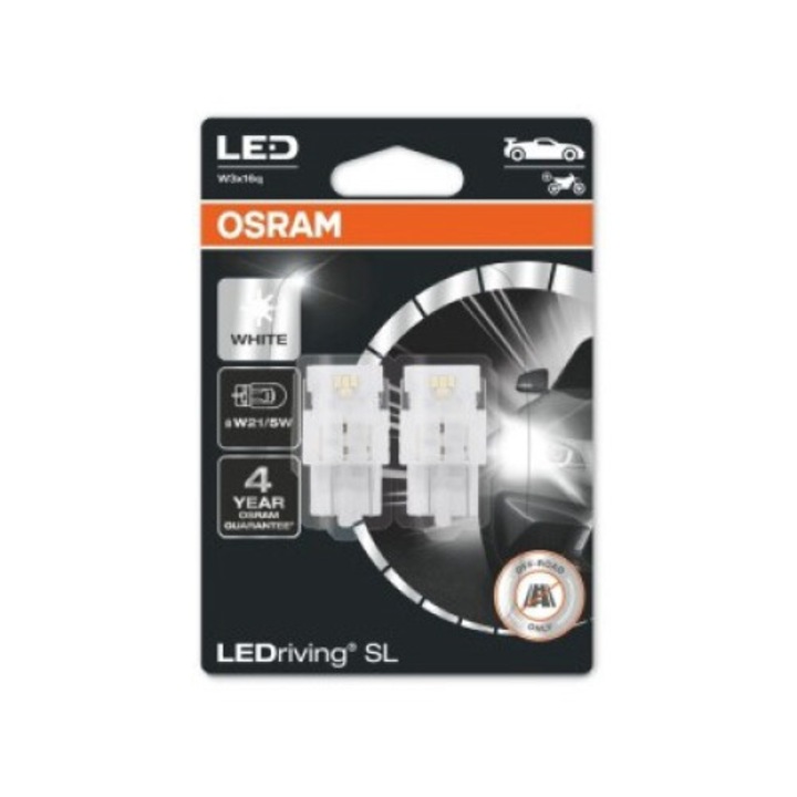 2 db led autós izzó készlet Osram LEDriving Premium W21/5W 12V 6000K White Xenon Bright