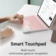 Husa Cu Tastatura Touchpad, JODAKOR®, Pentru iPad 10 Gen.2022 10,9" si iPad 11 (A16) 2025, Fara fir, Bluetooth, Iluminare De Fundal in 7 Culori, Cu Stilou, Mouse, Membrana Din Silicon Pentru Tastatura, Roz