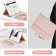 Husa Cu Tastatura Touchpad, JODAKOR®, Pentru iPad 10 Gen.2022 10,9" si iPad 11 (A16) 2025, Fara fir, Bluetooth, Iluminare De Fundal in 7 Culori, Cu Stilou, Mouse, Membrana Din Silicon Pentru Tastatura, Roz