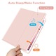 Husa Cu Tastatura Touchpad, JODAKOR®, Pentru iPad 10 Gen.2022 10,9" si iPad 11 (A16) 2025, Fara fir, Bluetooth, Iluminare De Fundal in 7 Culori, Cu Stilou, Mouse, Membrana Din Silicon Pentru Tastatura, Roz