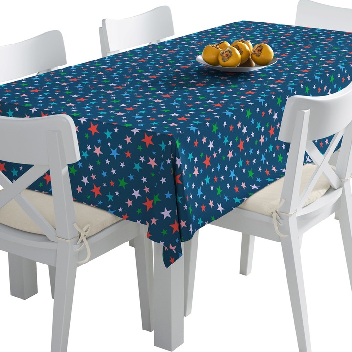 Abrosz, színes csillagok 2, Poliészter, Téglalap, Méret: 140 cm x 220 cm, TDX469/220