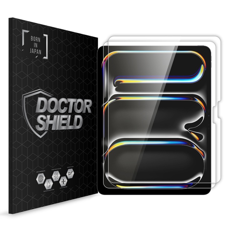 Комплект от 2 части, протектор, съвместим с Apple iPad Pro 11" (2024), Dr.Shield, професионална защита на екрана