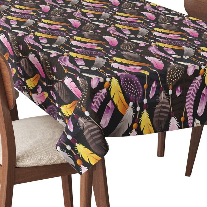 Abrosz, Tollak és gyémántok, Poliészter, Téglalap, Méret: 140 cm x 350 cm, TDX526/350