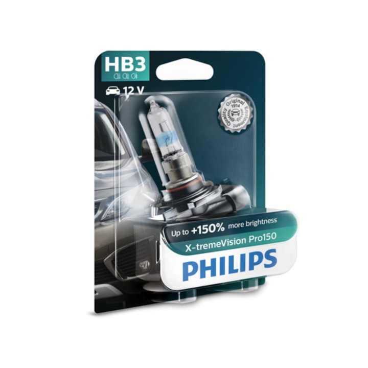 Fényszóró izzó HB3 12V P20D 65W Philips (Blister) X-Treme Vision Pro150