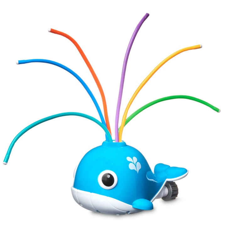 Играчка тип пръскалка, Loka®, За двор/градина, Модел Делфин, Син цвят, 15x20x12 см