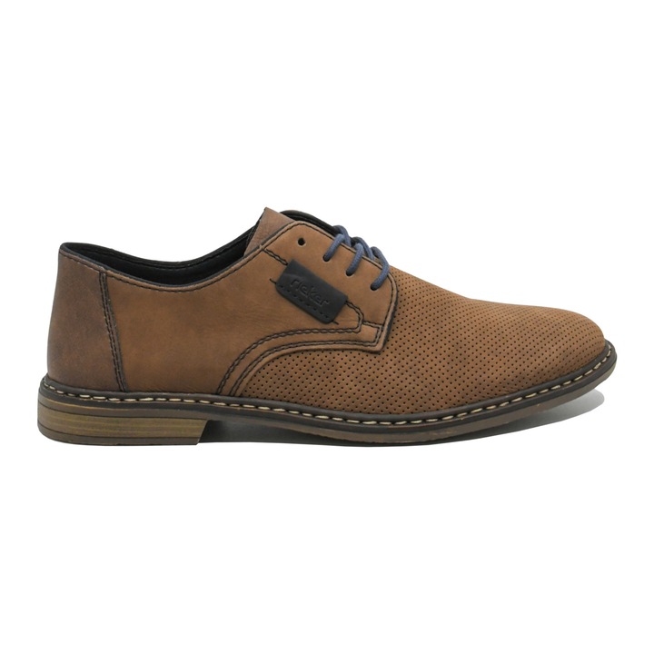 Pantofi casual Rieker maro din piele intoarsa RIK13439-24, Maro