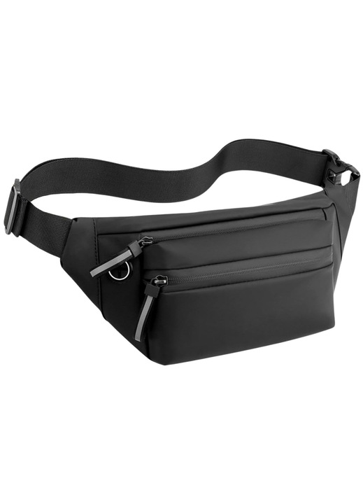 Kézitáska, Edibazzar, Nylon, Vízálló, 20 x 13 x 6 cm, Fekete