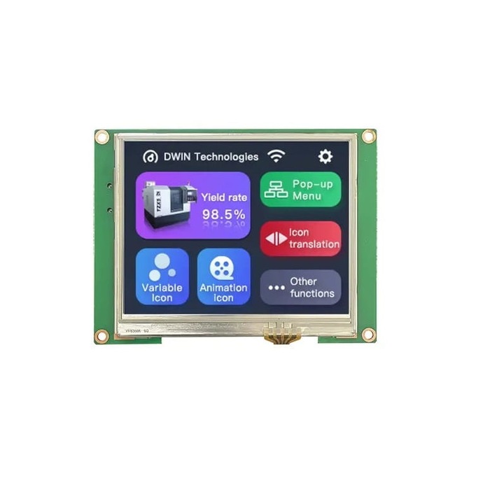 Ecran, panou tactil rezistiv, 3.5", 320x240, DWIN HMI, DMG32240C035_03WTR, Compatibil cu Raspberry PI/Arduino