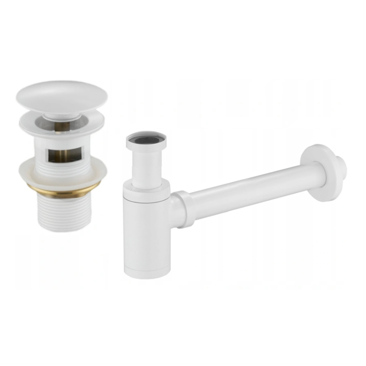 Комплект от 2 сифона за мивка, Mexen, 6506, Метал, Бял