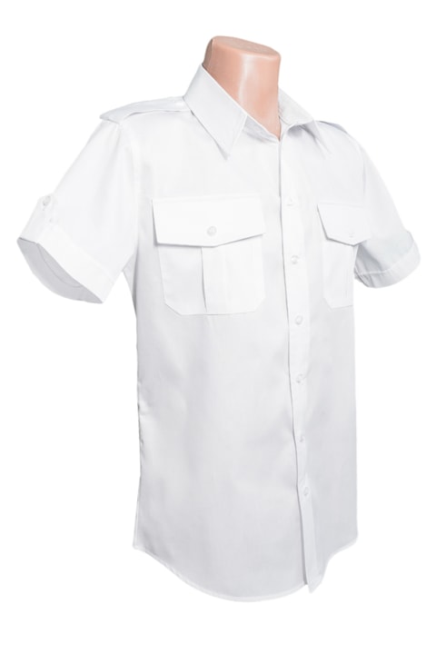 Camasa barbati maneca scurta, Alb