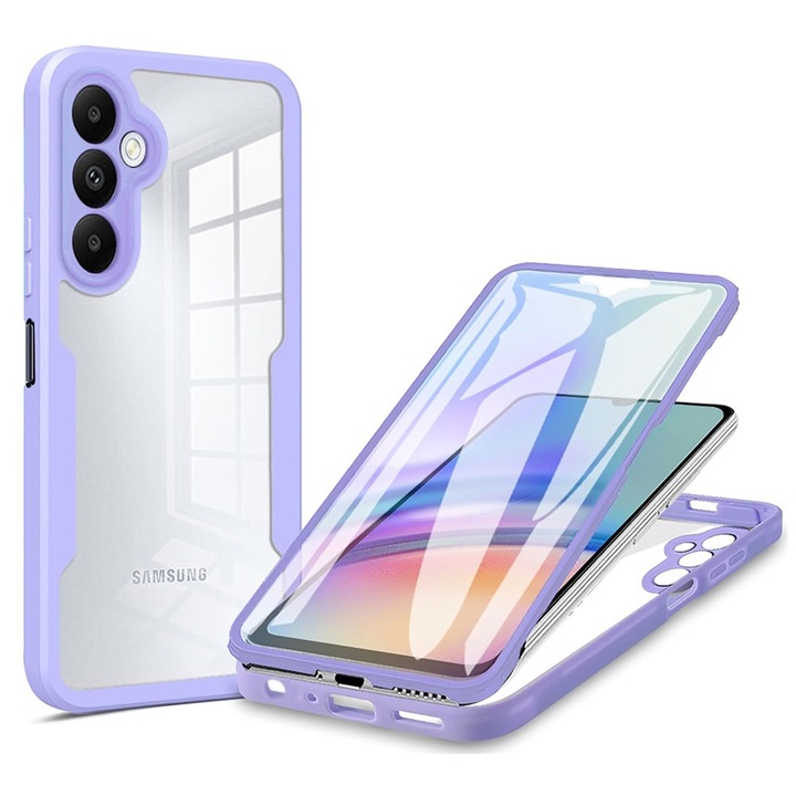 Samsung Galaxy A15 4G / A15 5G + Folie Techsuit ColorVerse 360 Series Purple tok