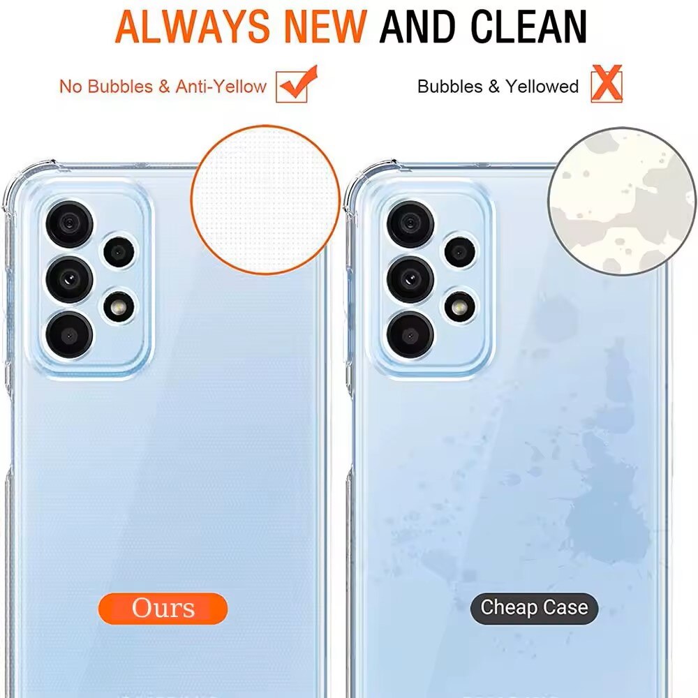 Husa protectie Mat-Tech compatibila cu Samsung Galaxy A13 4G, Protectie Camera, Colturi anti-soc, Decupaje Precise, Rezistenta la impact, Margini ridicate pentru protectia ecranului, Transparenta