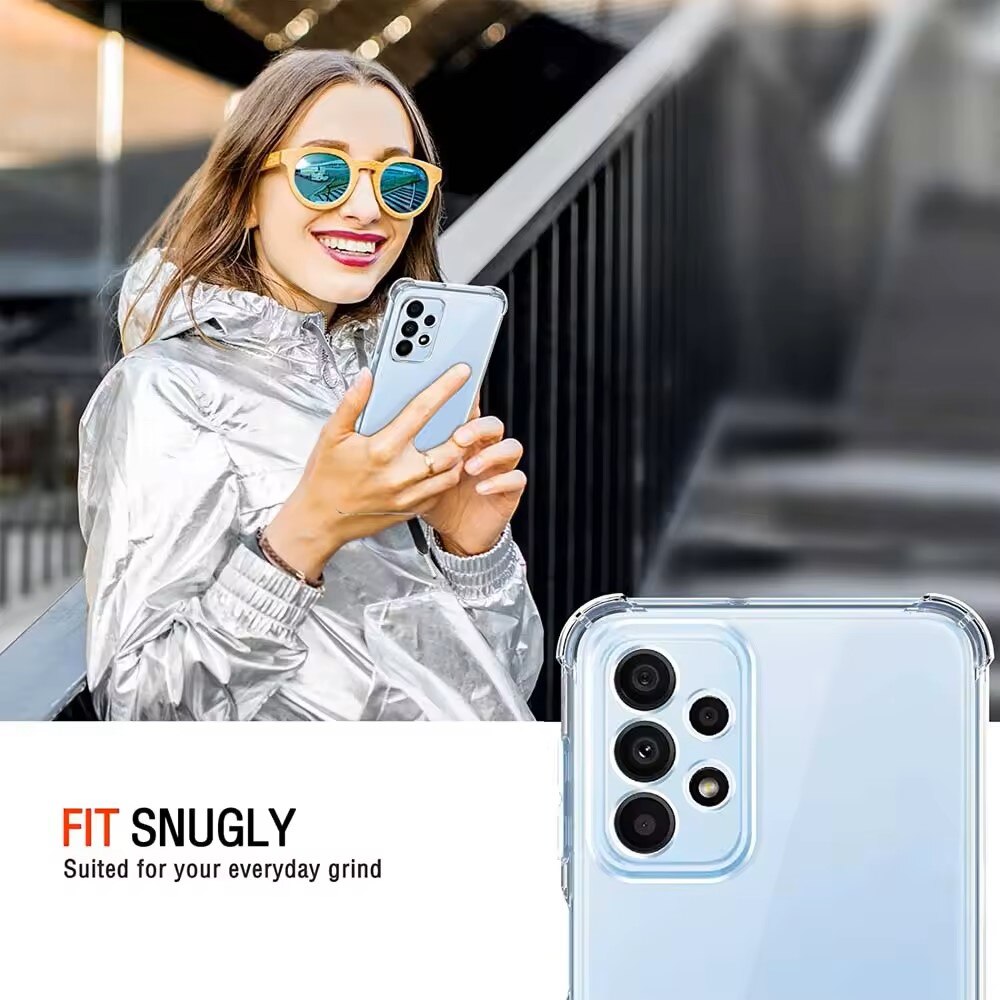 Husa protectie Mat-Tech compatibila cu Samsung Galaxy A13 4G, Protectie Camera, Colturi anti-soc, Decupaje Precise, Rezistenta la impact, Margini ridicate pentru protectia ecranului, Transparenta