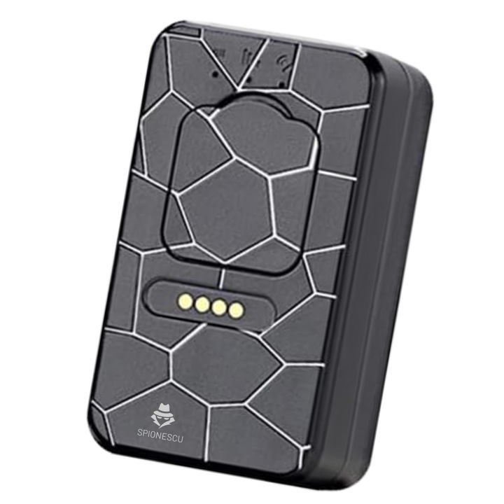 Mini tracker auto GPS 4G, Spionescu, G50, monitorizare in timp real, magnetic, autonomie 30 ore, standby 13 zile, rezistent la apa IP67, negru