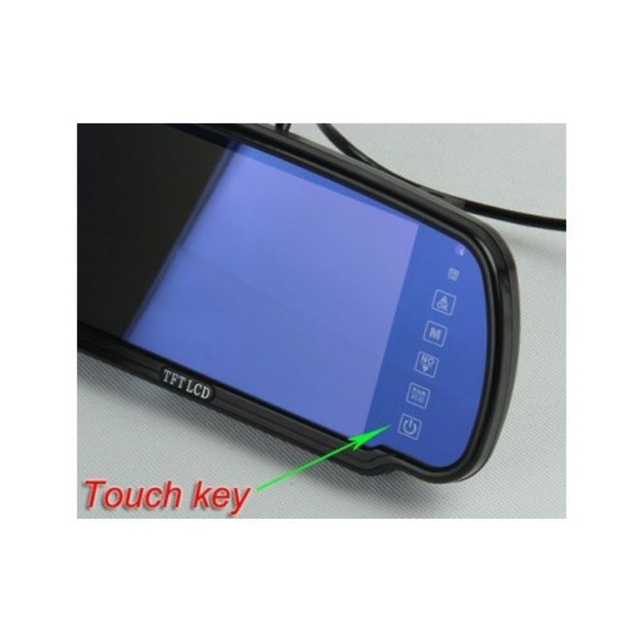 Set senzori parcare cu camera video si display LCD, Xenon Bright, 7", Negru