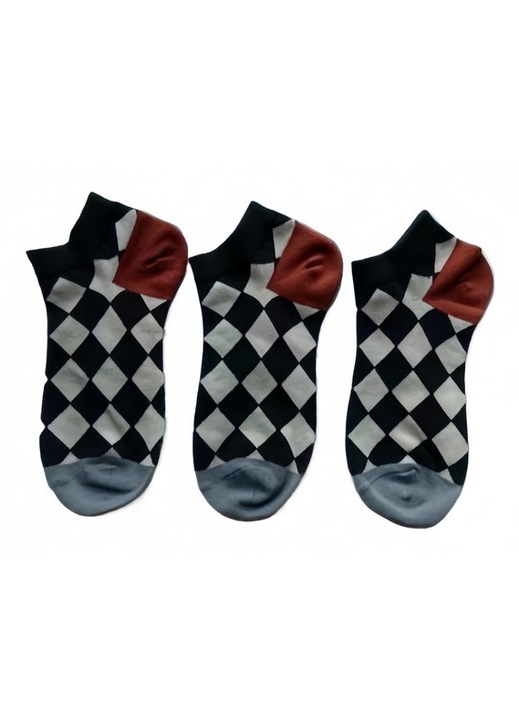 Комплект чифтове дамски чорапи памучни универсални, Многоцветен