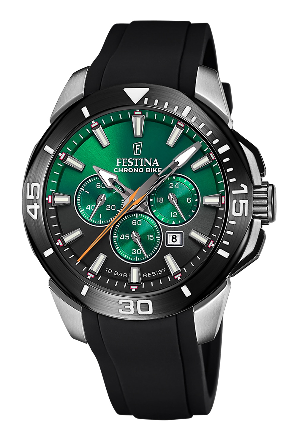 Festina, Ceas cronograf rotund, Negru - eMAG.ro