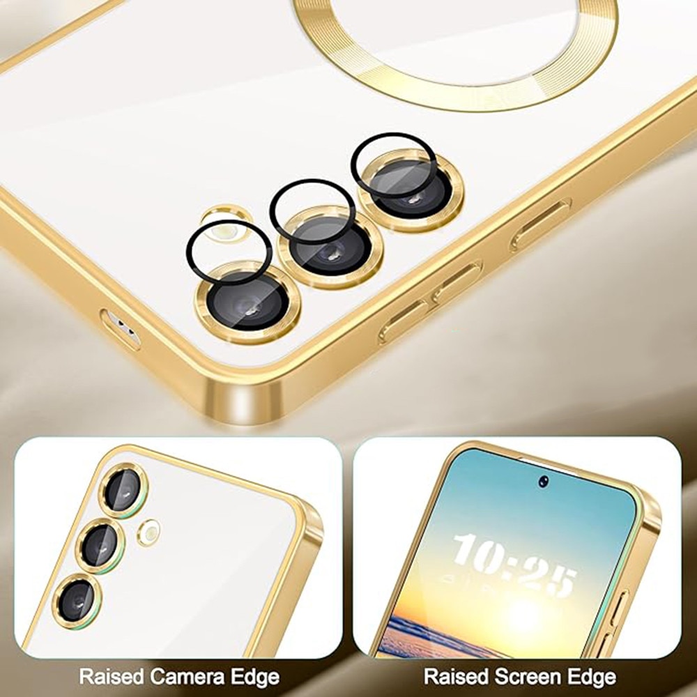 Husa MagSafe pentru Samsung Galaxy S23, Accesorio Luxury Crystal, Pink