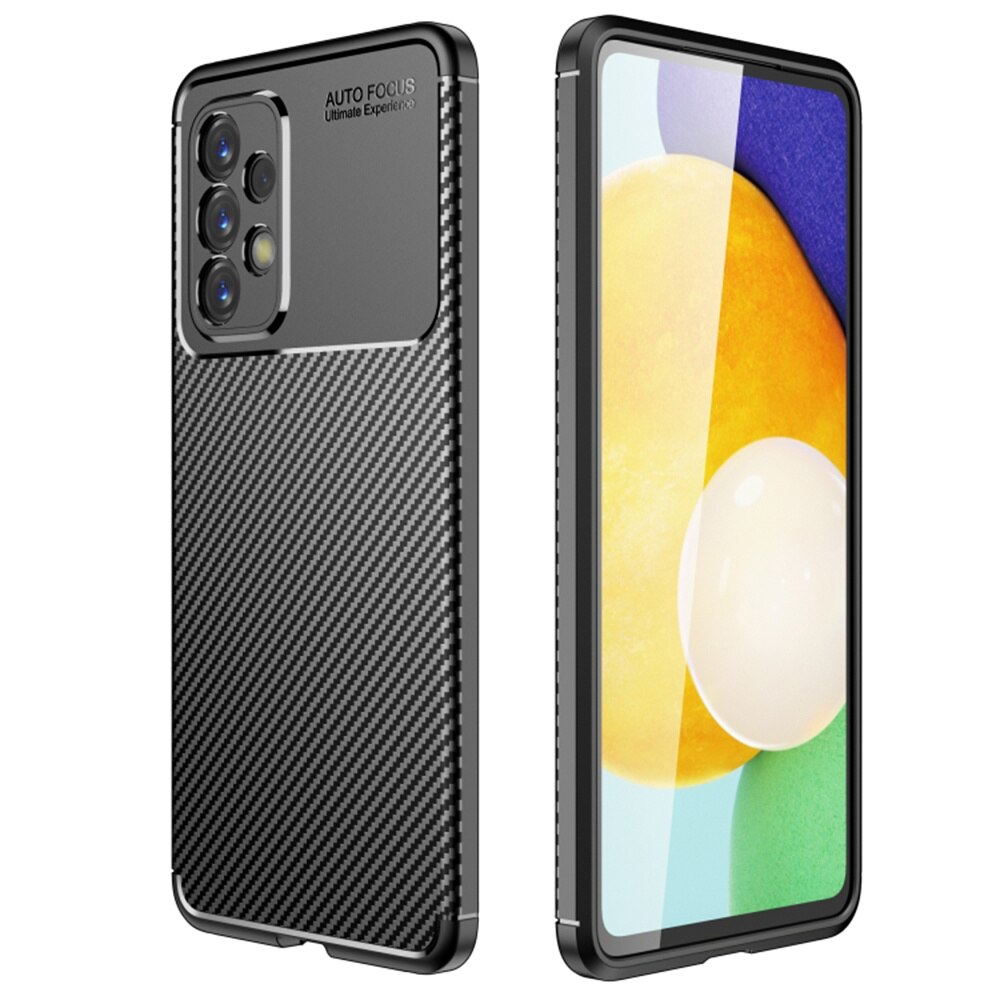 Husa pentru Samsung Galaxy A53 5G A536, Techsuit, CarbonFiber, Neagra