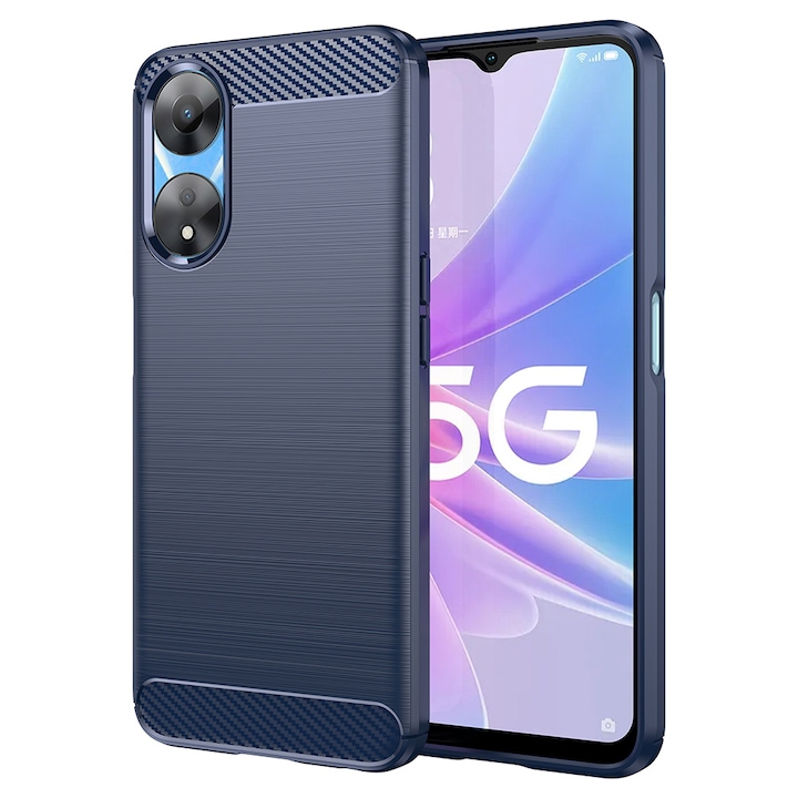 ΠΠ΅ΠΉΡ Π·Π° Oppo A58 5G / A78 5G - Techsuit Carbon Silicone - Π‘ΠΈΠ½