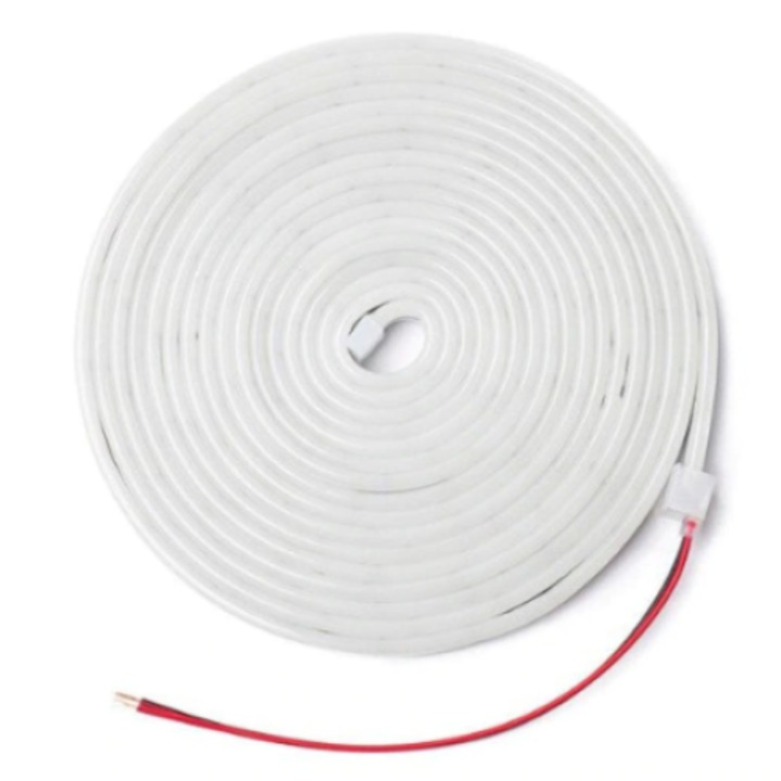 Неонова LED лента СТУДЕНО БЯЛА 12V 5м захранване