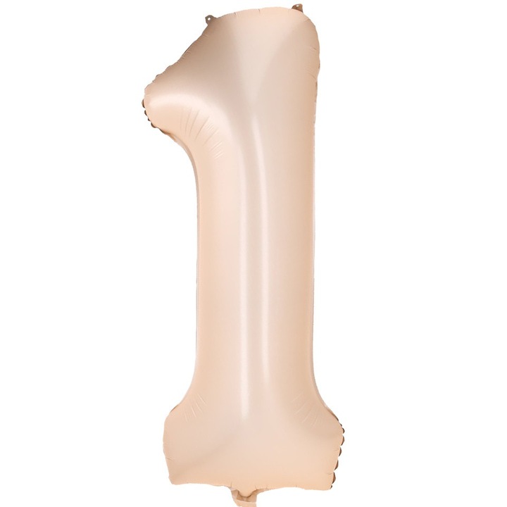 Balon, Dekolo.pl, forma cifra 1, bej, 100cm