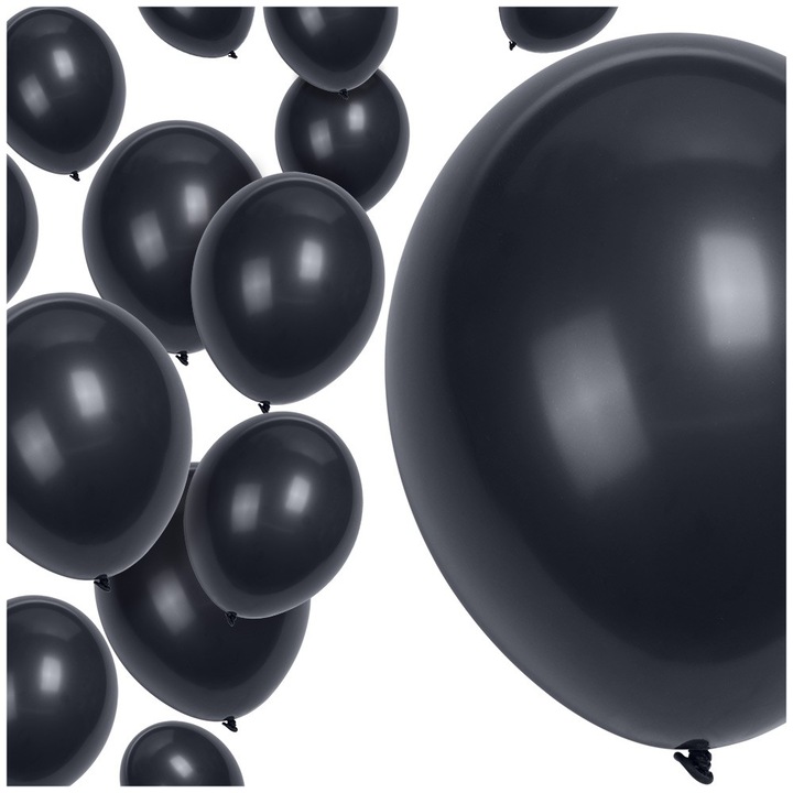 Латексови балони, Dekolo.pl, комплект 25 бр., черен цвят