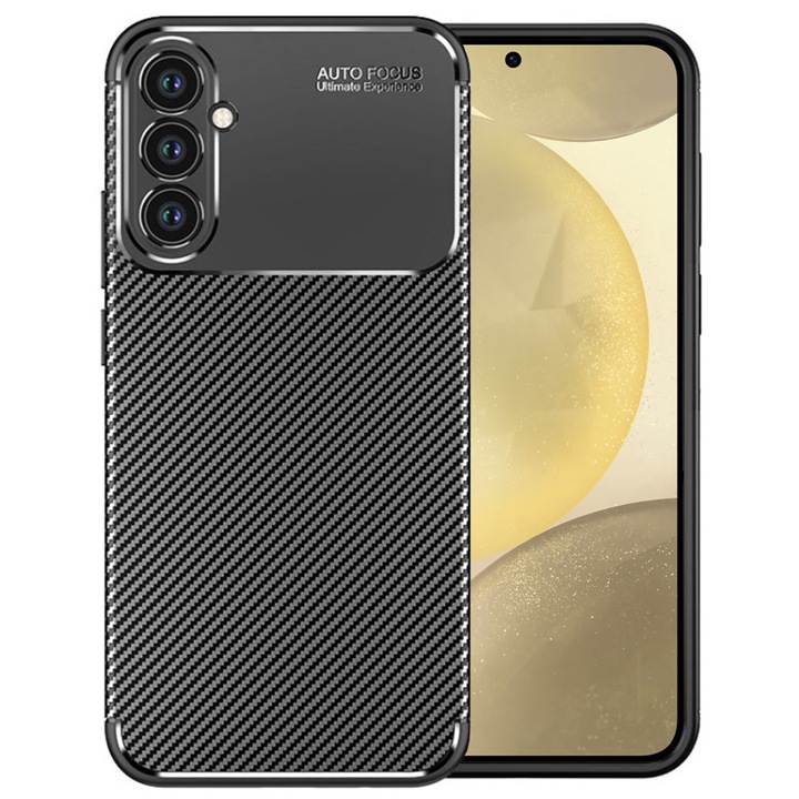Кейс за Samsung Galaxy S24 Plus - Techsuit CarbonFiber - Черен